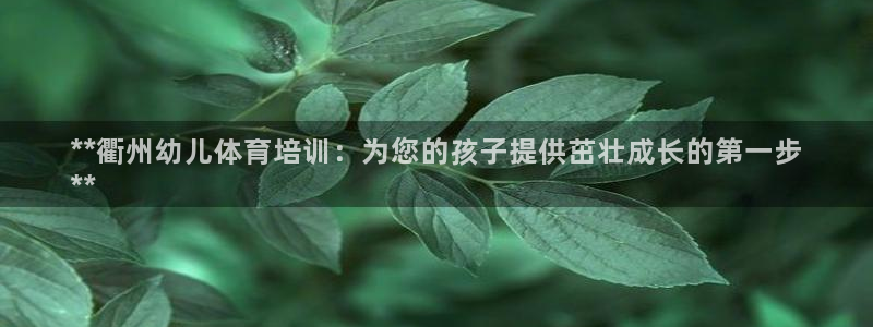 极悦平台是正规平台吗知乎：**衢州幼儿体育培训：为您